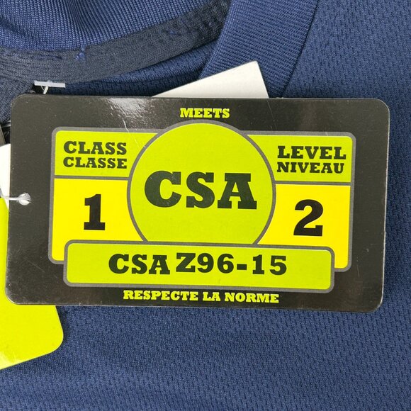 Safety Shirt Mens‎ XL Long Sleeve Reflective Jersey Navy Green Pepsi - Picture 12 of 14